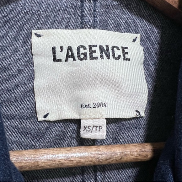 L’Agence Kaydence Double-Breasted Denim Jacket, XS - Picture 5 of 13